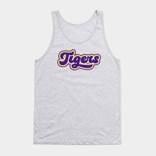 Retro Tigers Script // Purple and Gold Tank Top